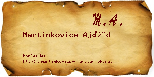 Martinkovics Ajád névjegykártya
